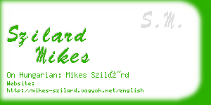 szilard mikes business card